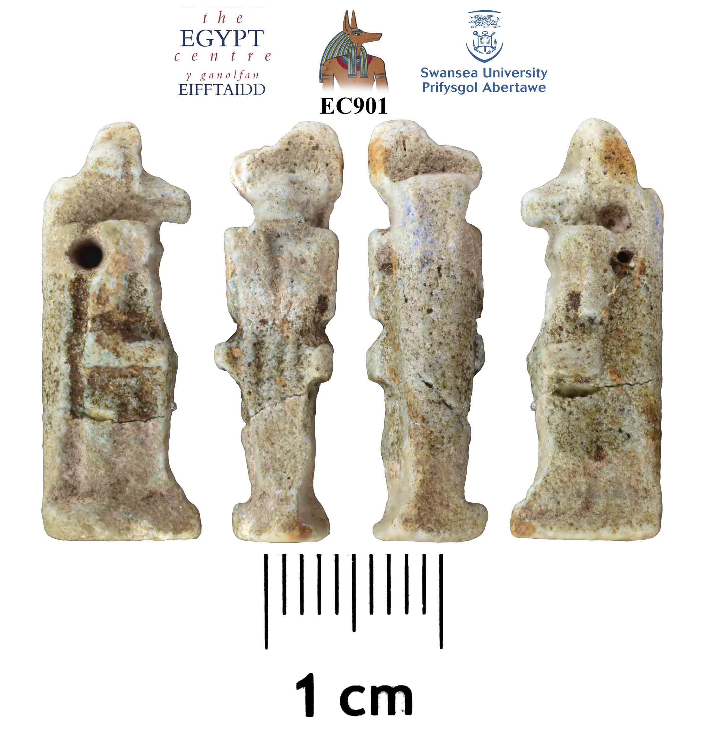 Image for: Faience amulet of Anubis